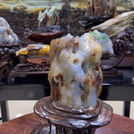 硅化玉摆件未镶嵌