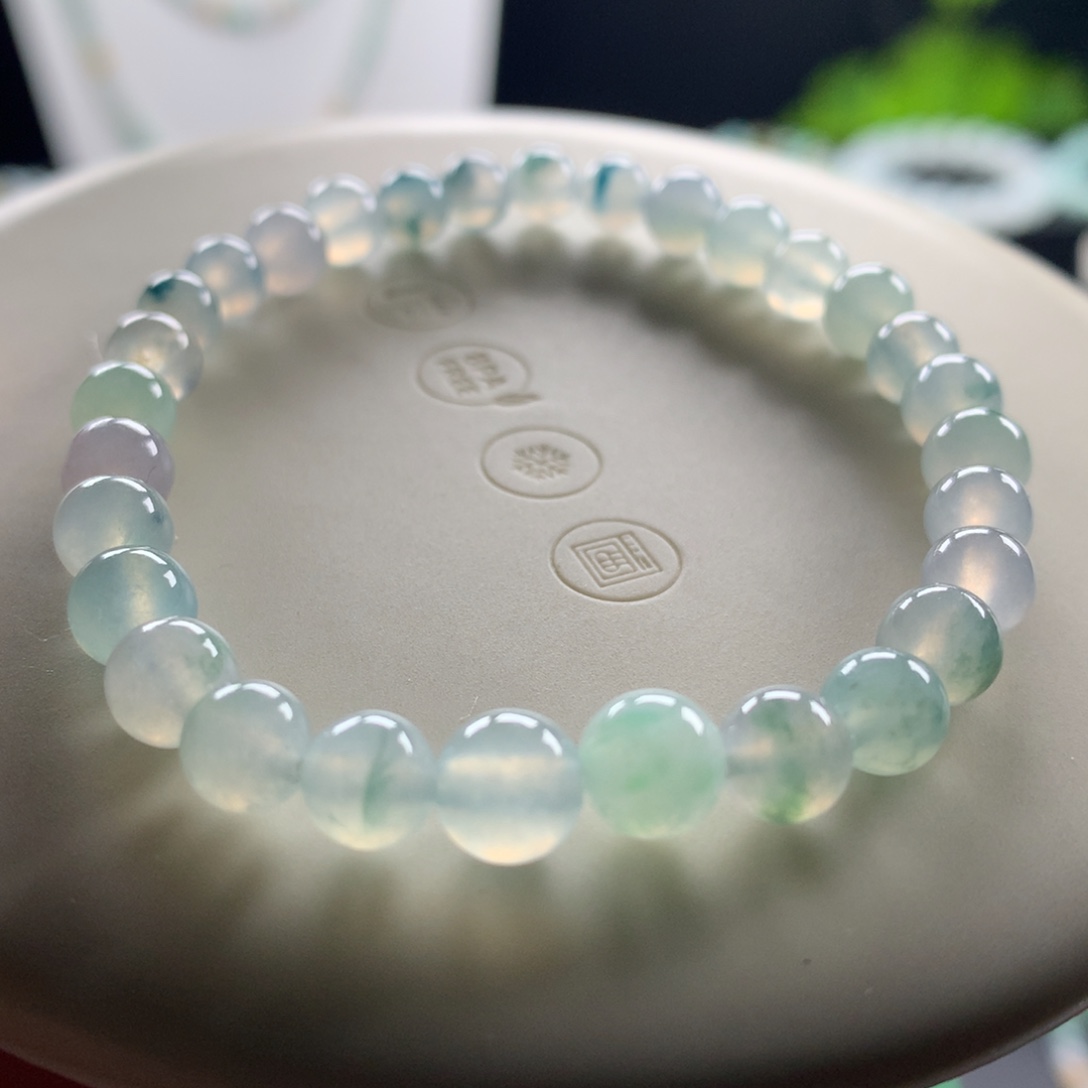 翡翠未镶嵌手链卡5～6.3