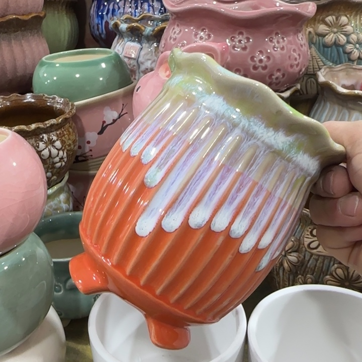 多肉绿植陶瓷花盆凑9块包邮