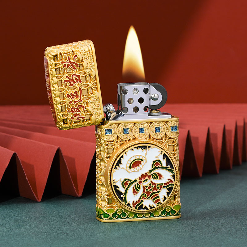 ZORROZ909窄版鸿运当头重盔甲煤油防风打火机男女生日礼物礼品