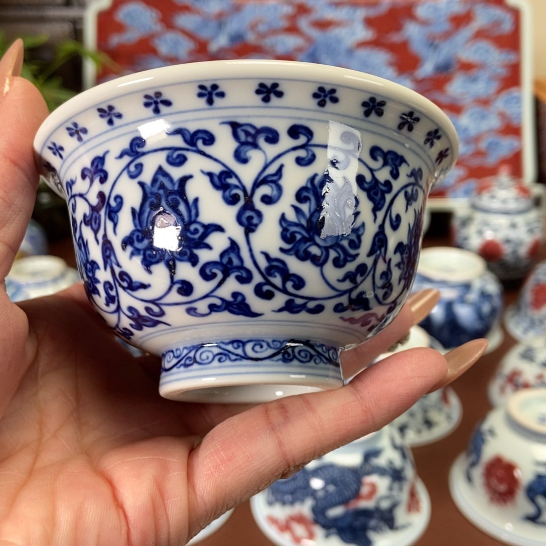 景德镇手工手绘压手杯