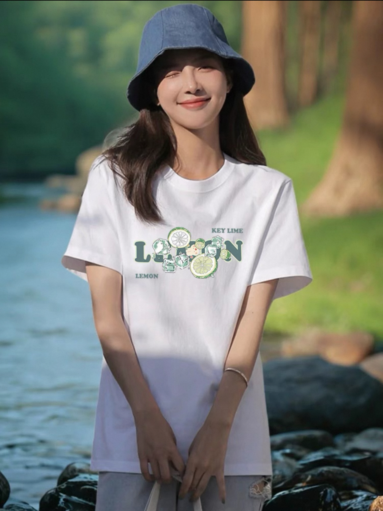 56112#柠檬印花T恤