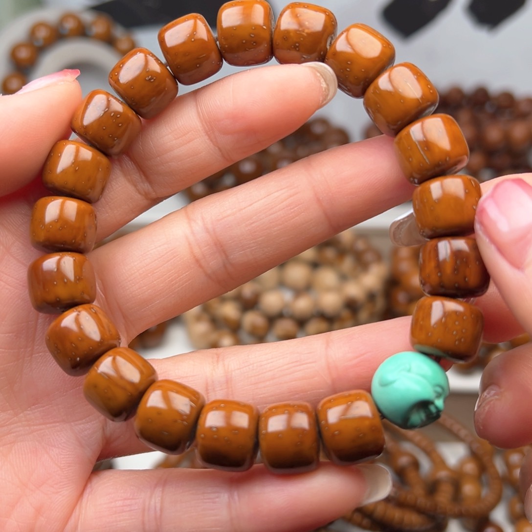 紫金鼠手串木*12实心直切微瑕练手款