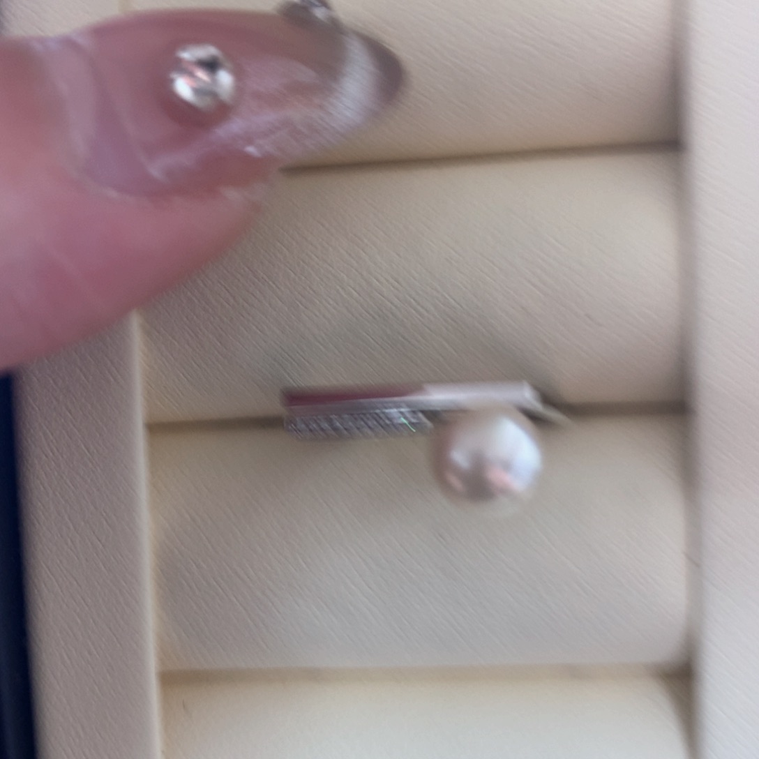 海水珍珠戒指银S925镶嵌