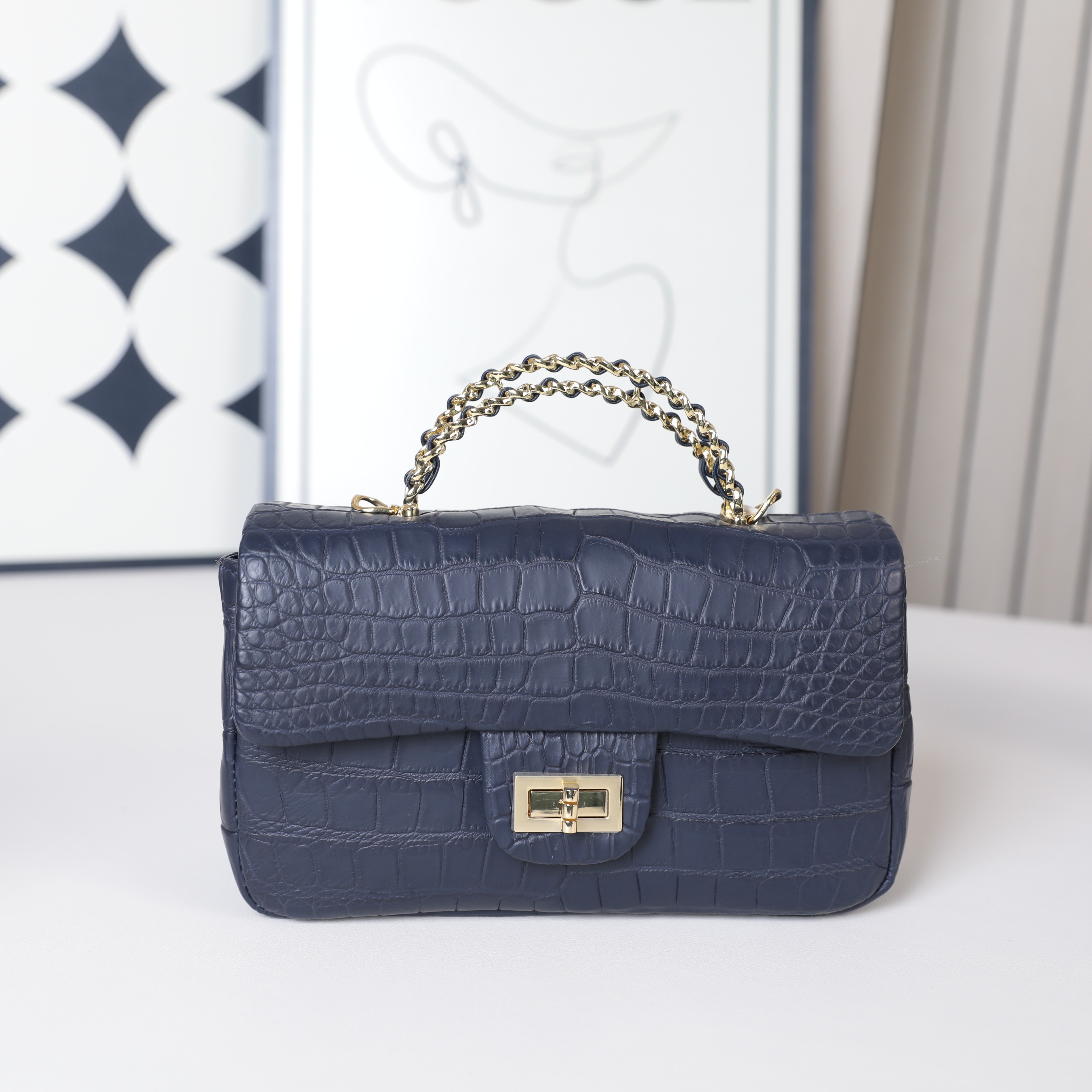 时代品牌高定真皮百搭手提包经典气质单肩斜跨包M10534