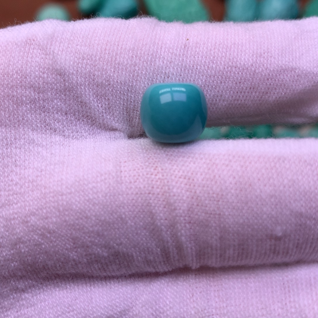 原生态散珠配珠老型蓝绿色卡10