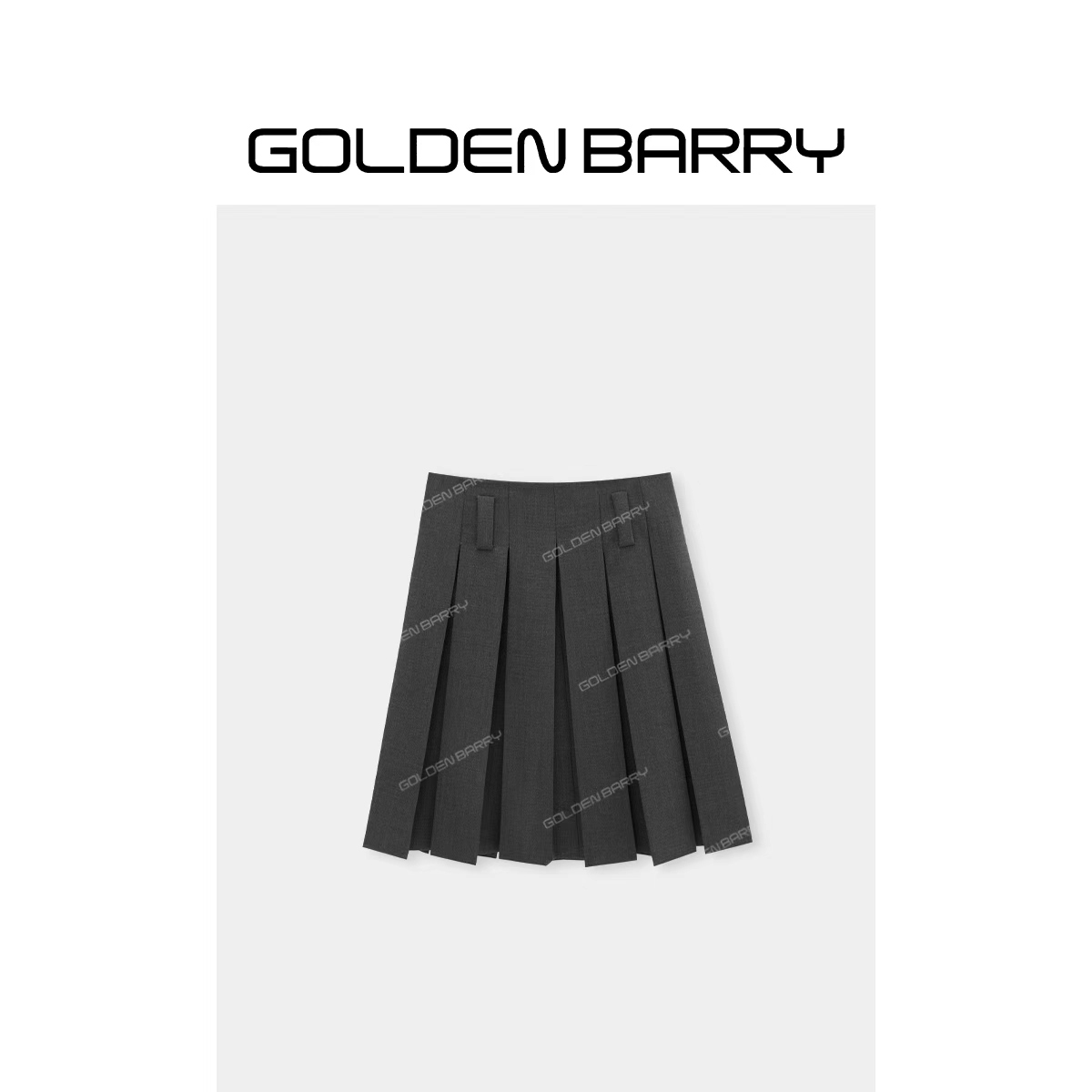 GOLDENBARRY|311298“风琴密语”羊毛A字百褶短半裙