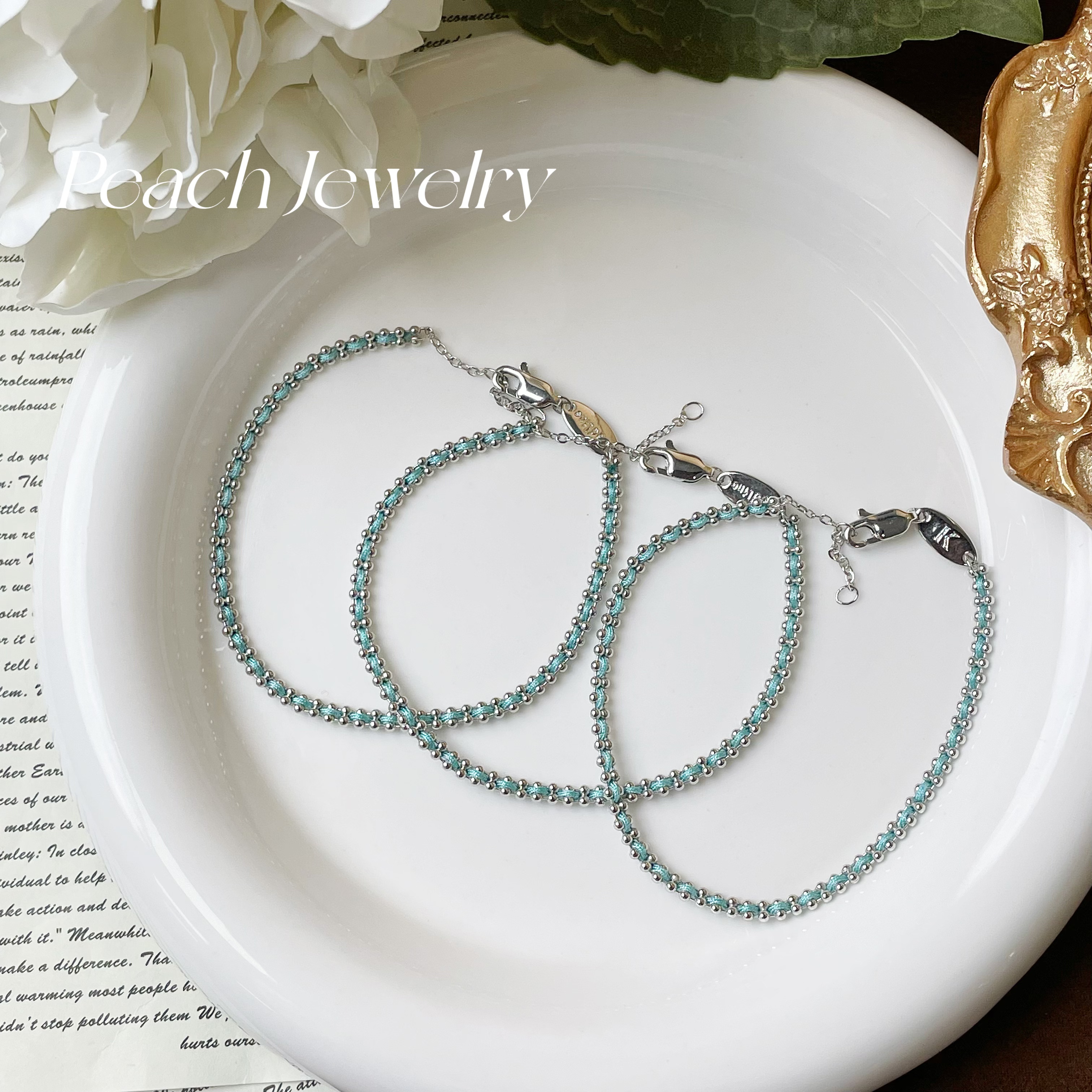 合金布艺手链 编绳手链 FD13 多样性发一颜色微差