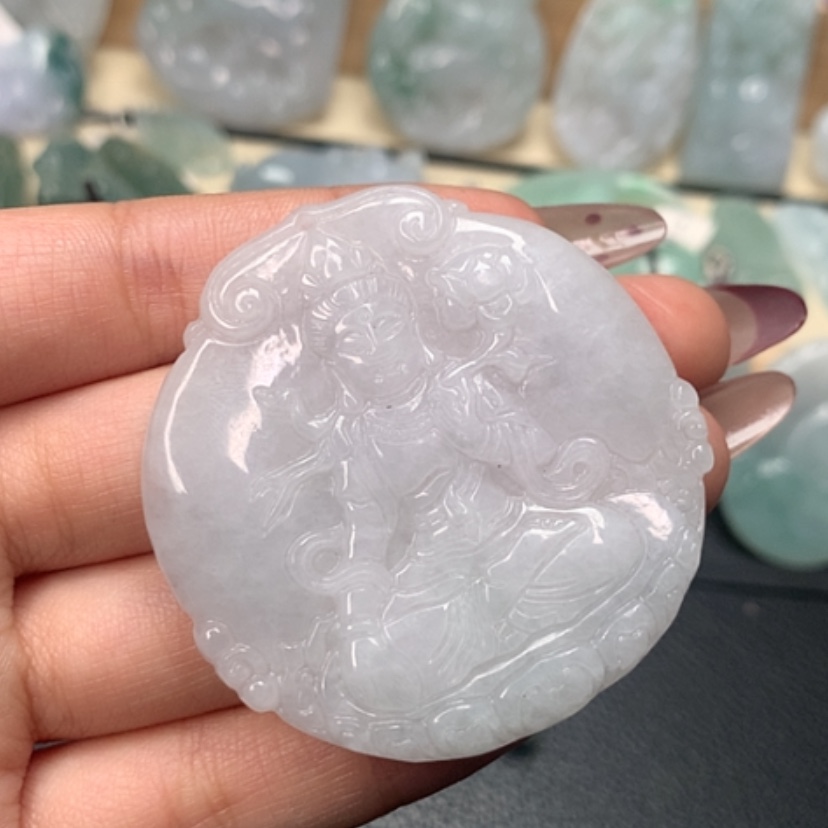 【闪购商品】翡翠颈饰未镶嵌大势至菩萨吊坠