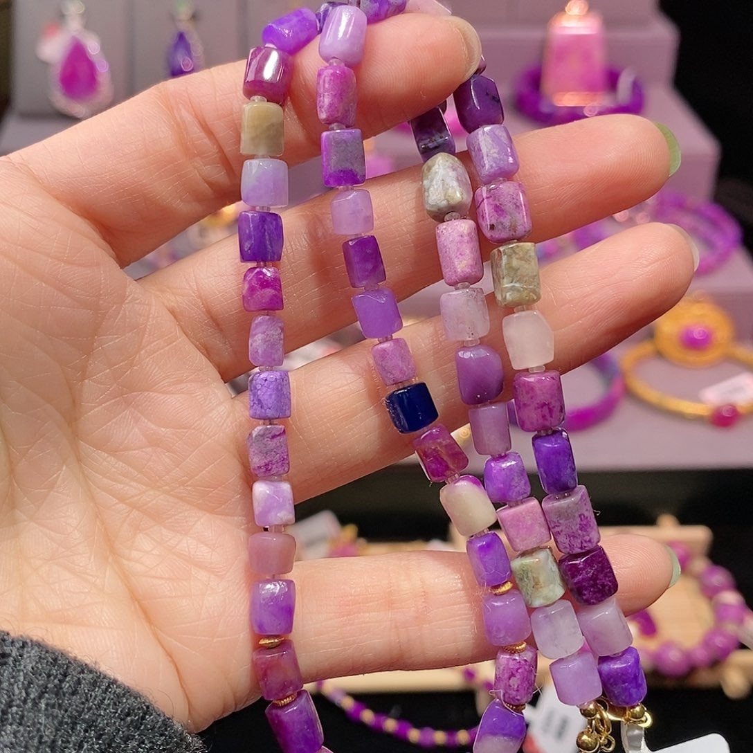 苏纪石（舒俱来）18K金镶嵌项链