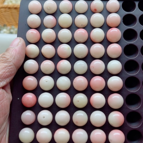 吊坠白玉菩提瑕疵13水蜜桃圆珠60颗