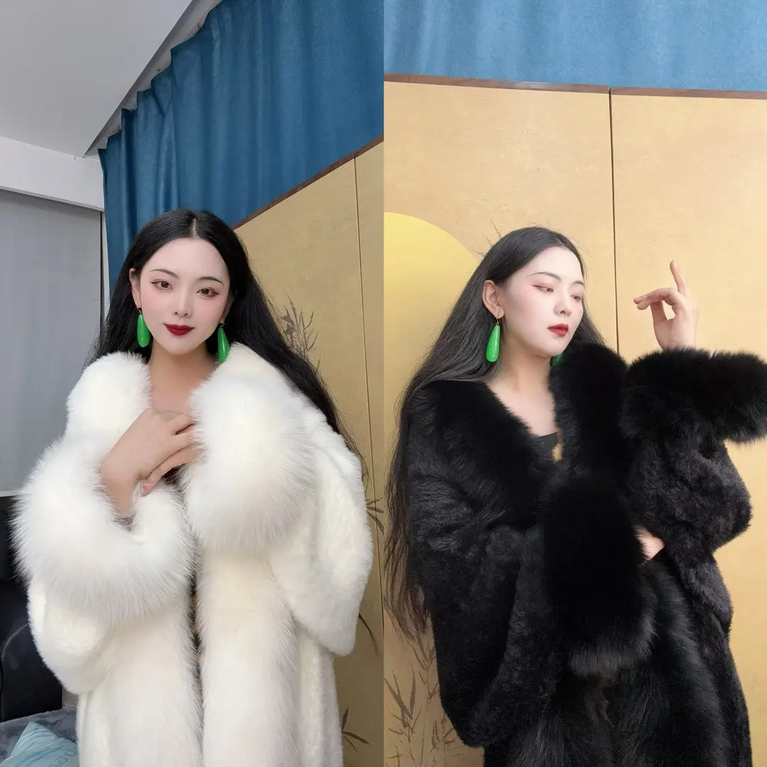 【鎏金上新】原创自制升级版一等品狐狸毛绒面针织大衣