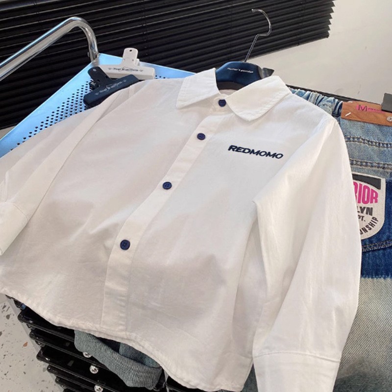 2025新款儿童衬衫刺绣衬衣长袖百搭韩洋气潮WL