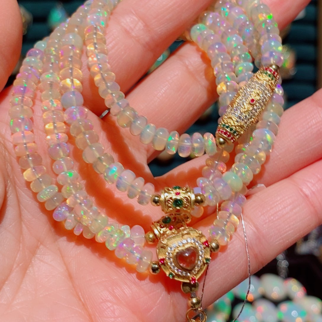 欧泊欧泊项链银S925镶嵌