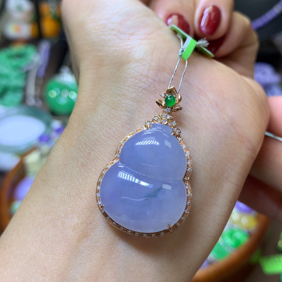 【闪购商品】翡翠颈饰18K金镶嵌翡翠