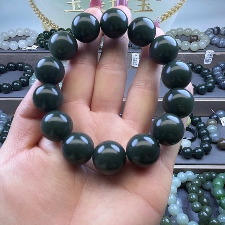 和田玉未镶嵌手链