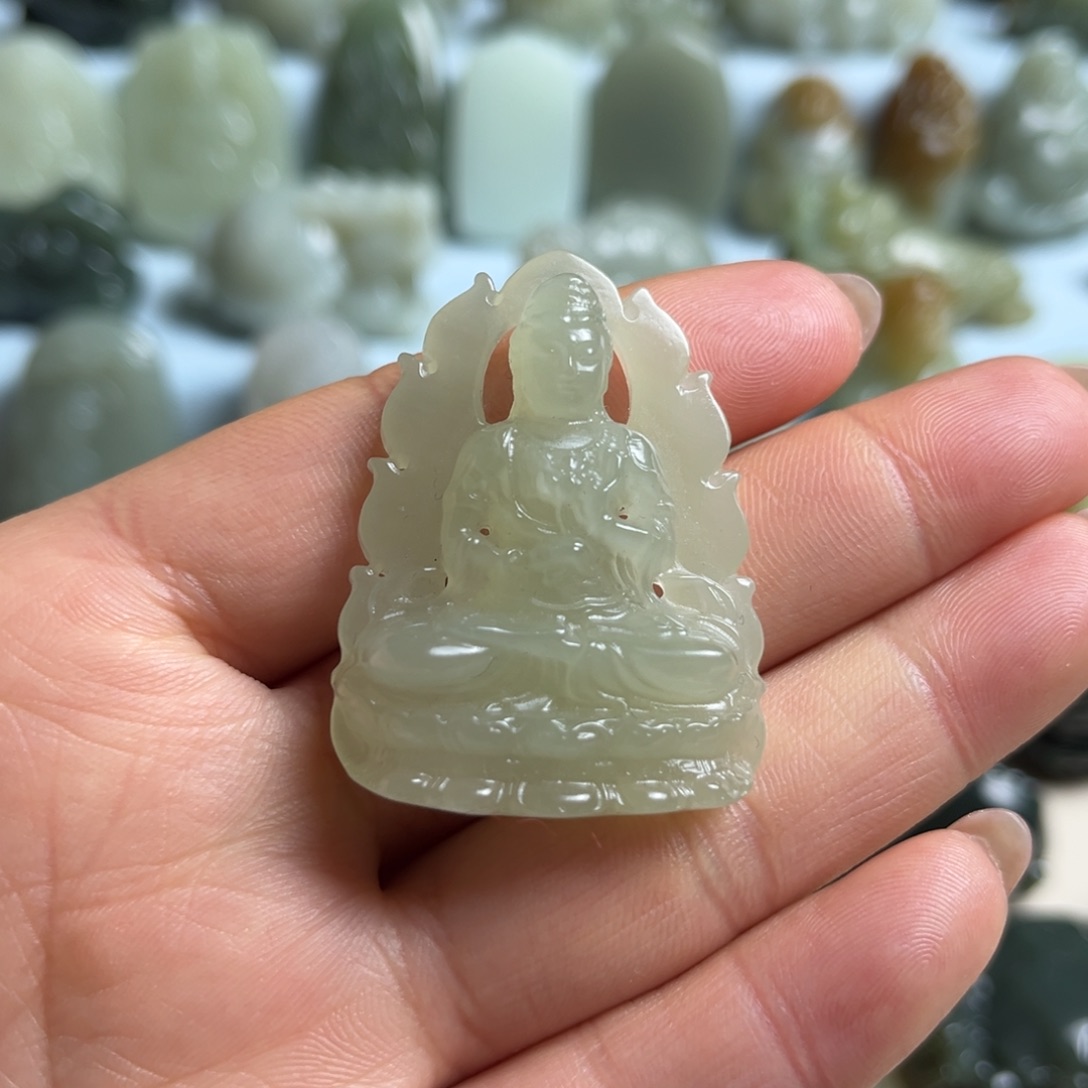 和田玉未镶嵌挂件