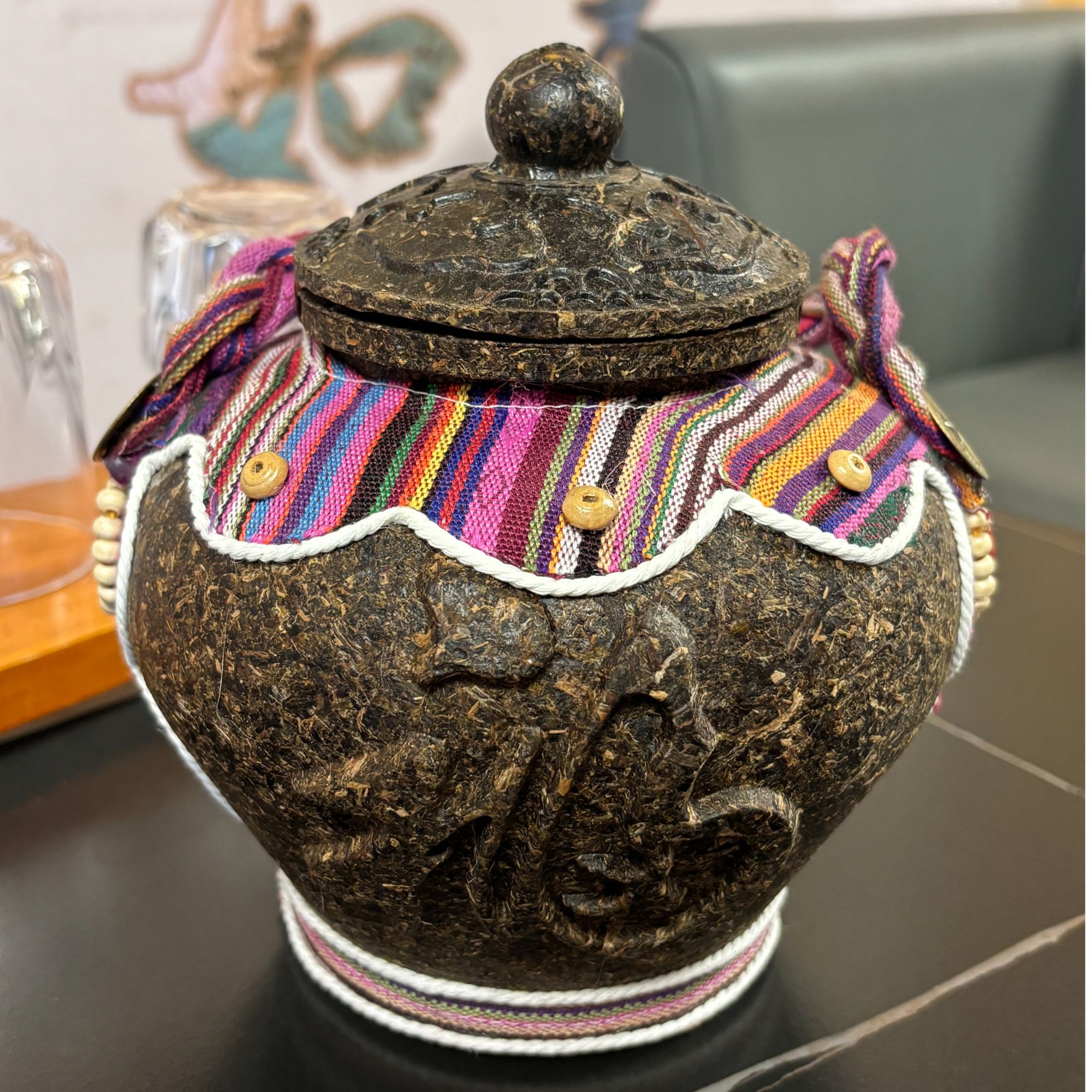 自制茯茶罐可装茶叶