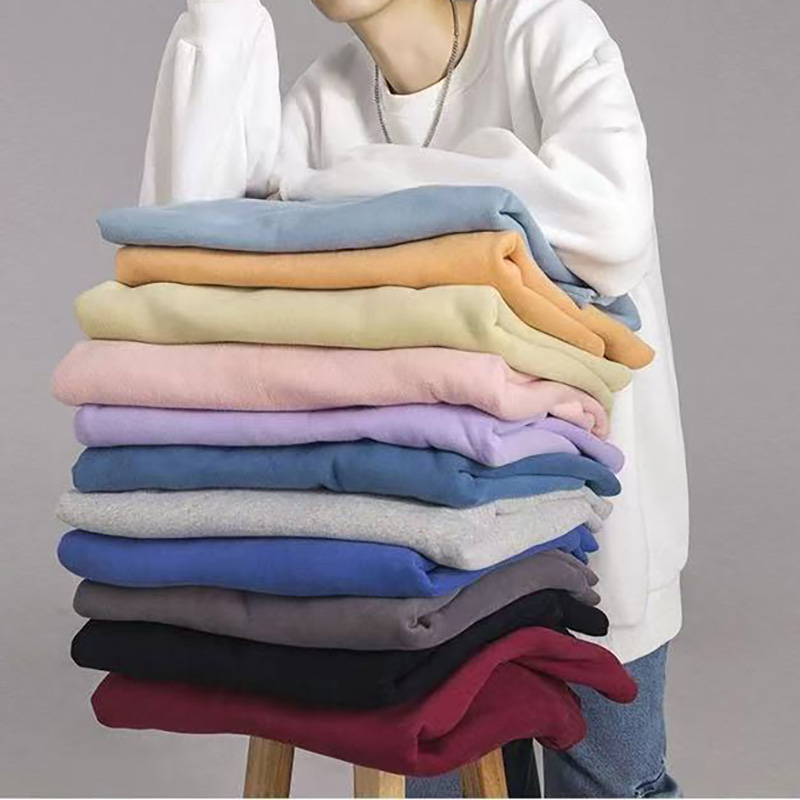 【编码100-199】男士卫衣长袖加绒加厚韩版纯色宽松秋冬情侣