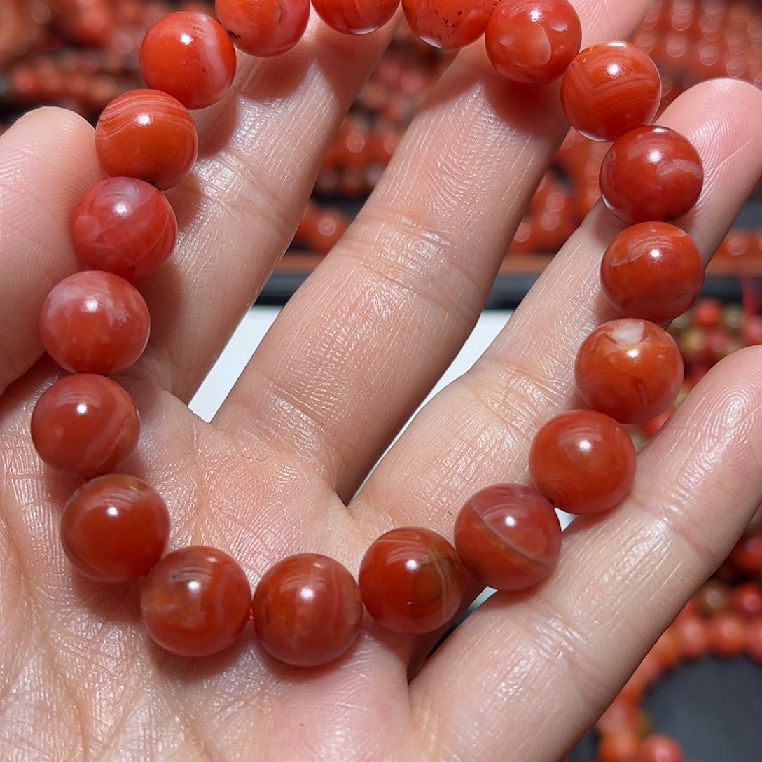 南红玛瑙手链未镶嵌