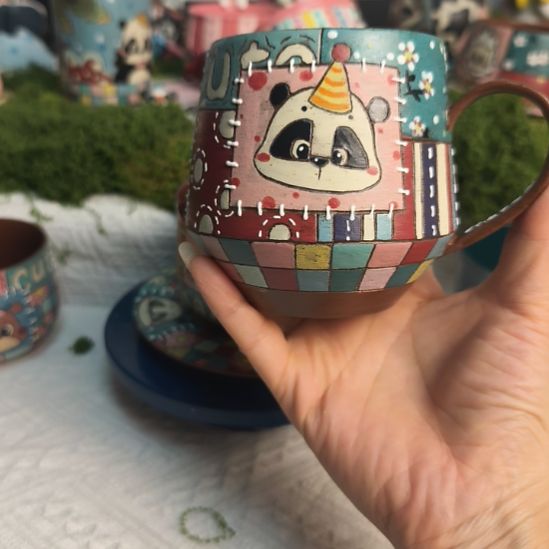 温***雅景德镇釉下彩分享壶