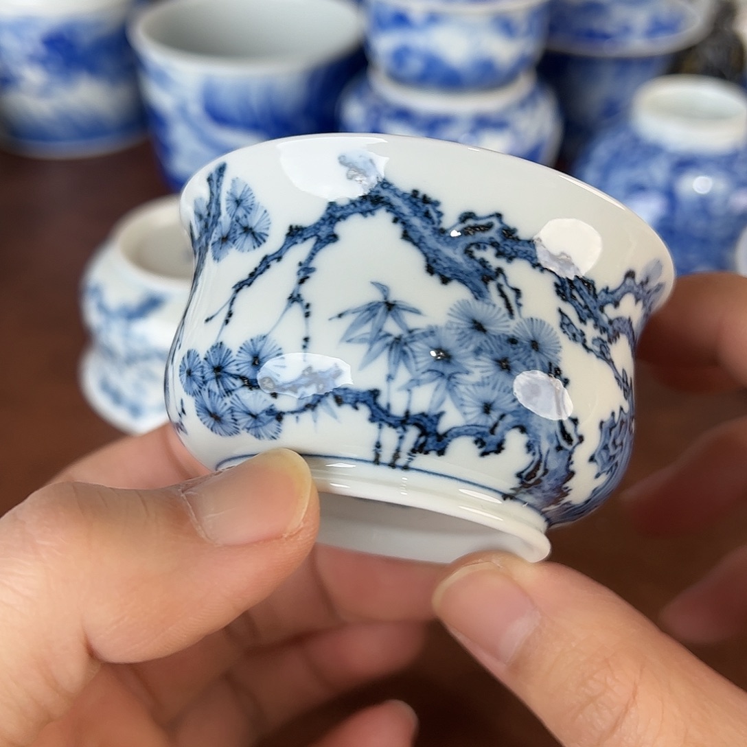 艺***友瓷片景德镇全手工手绘陶瓷