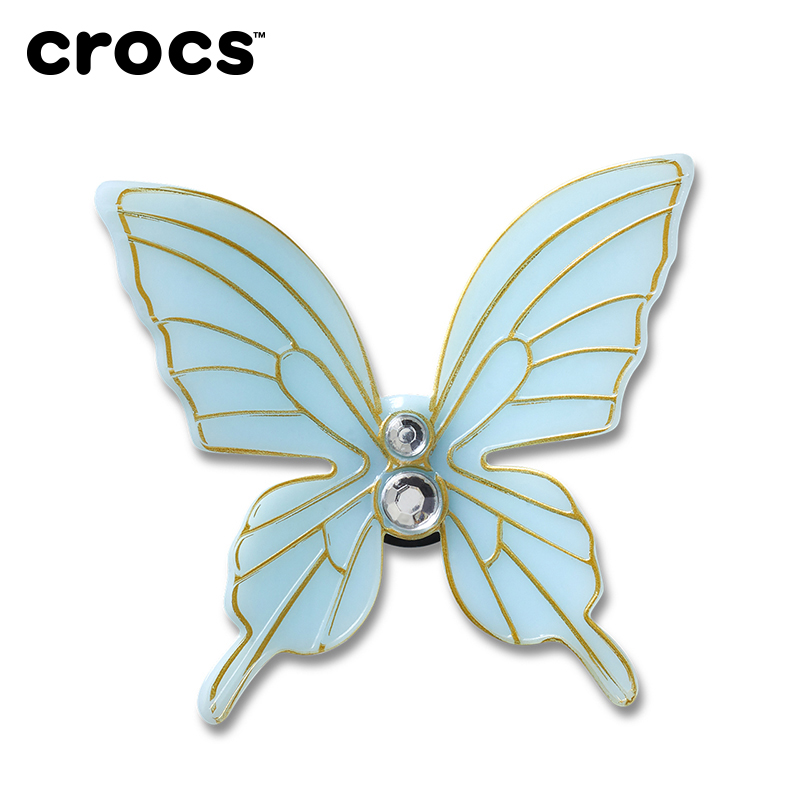 CROCS/卡骆驰质感洞洞鞋蝴蝶鞋花智必星时尚百搭个性官方配件