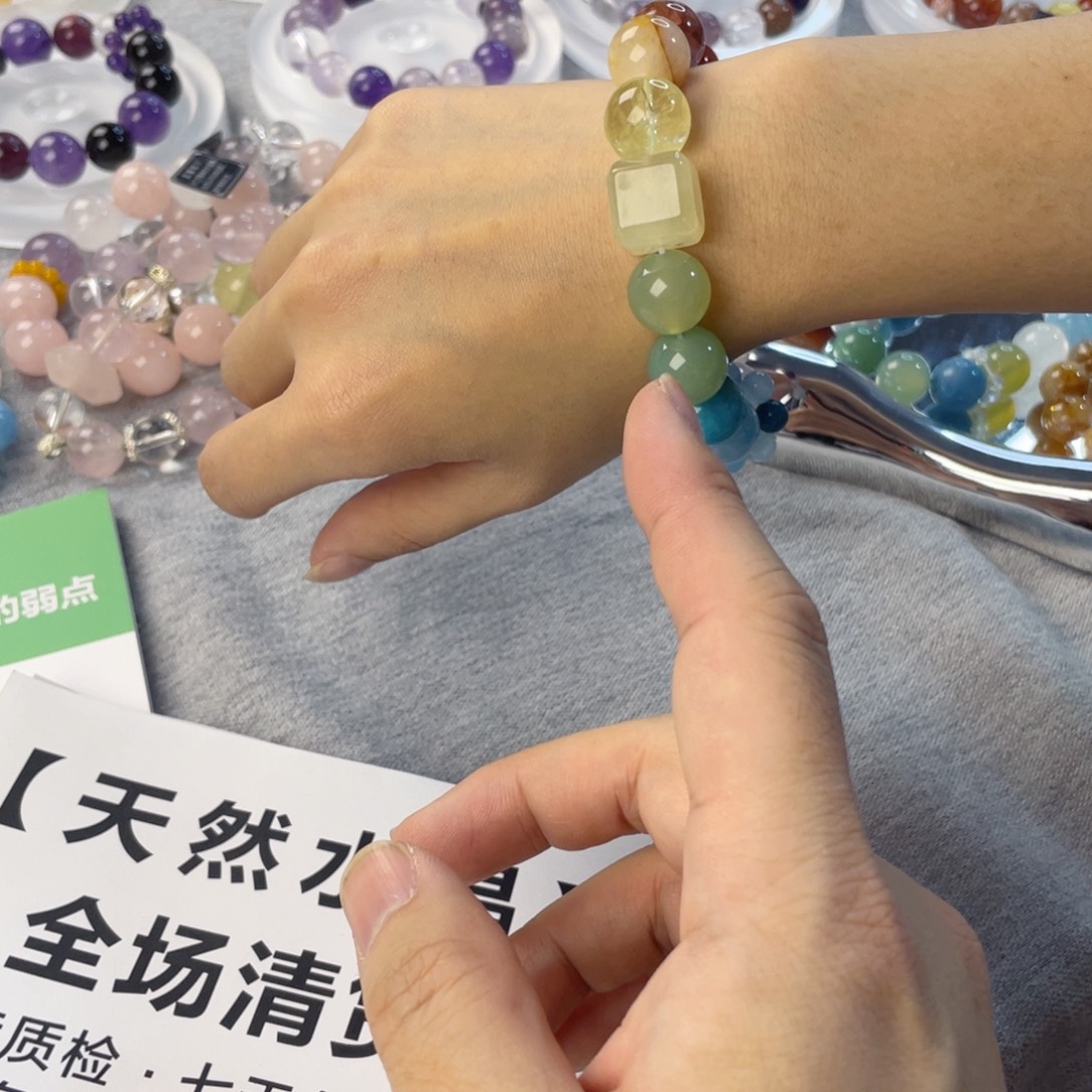 水晶银S925镶嵌手链