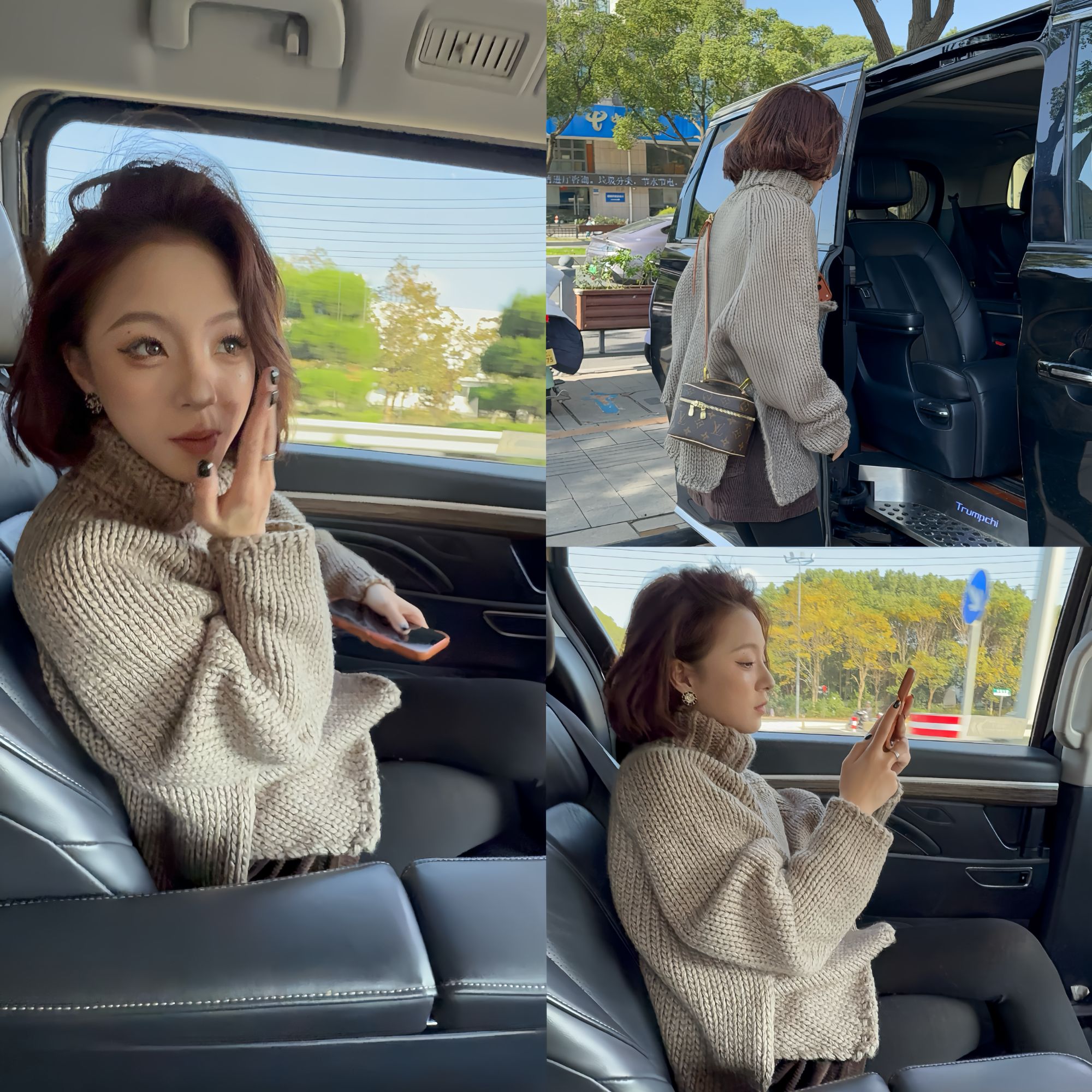 【娇娇私服定制】2025秋冬新款慵懒风粗针高领上衣开叉毛衣111623