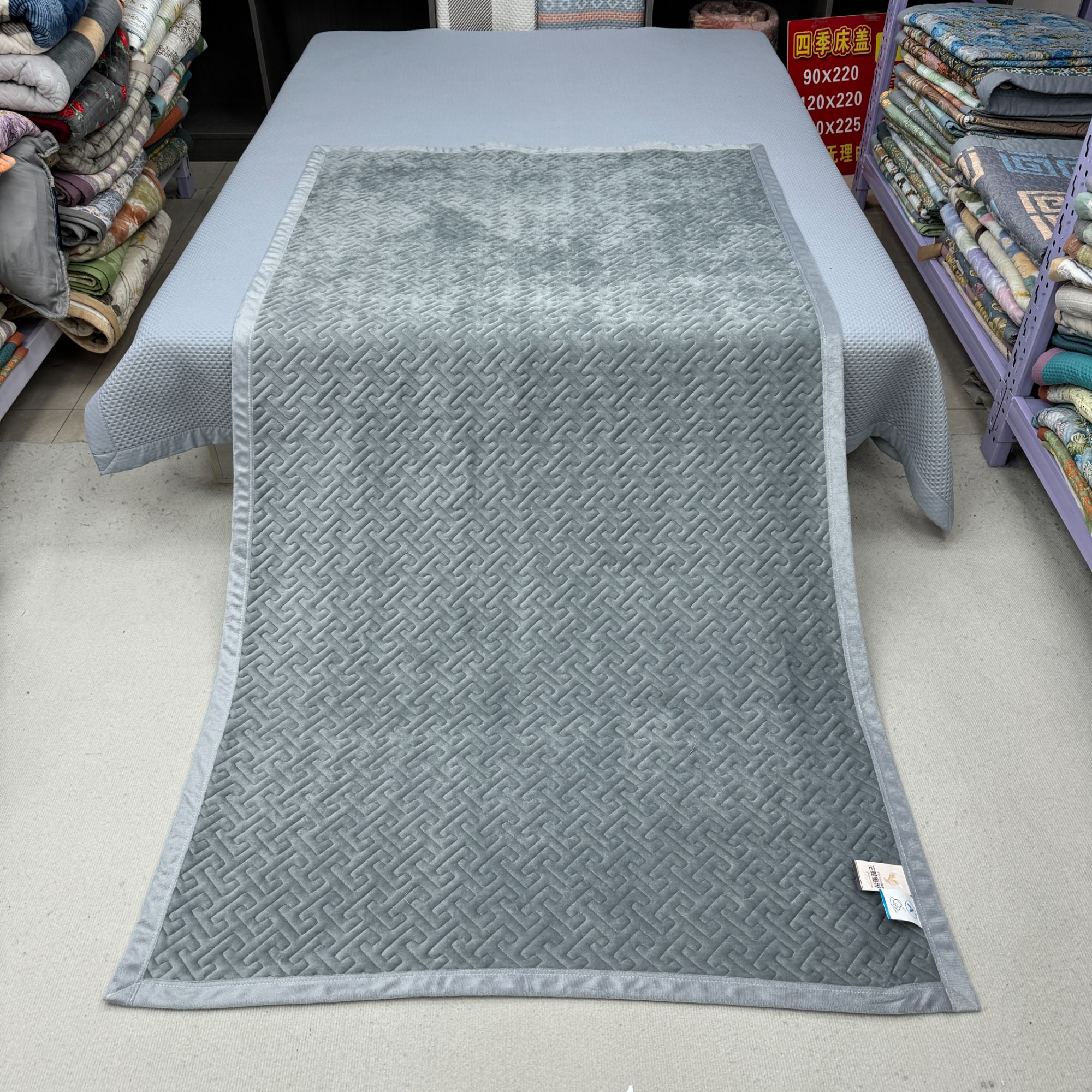 高级灰120*220cm生姜暖绒床盖宝宝绒沙发垫学生宿舍床垫加厚秋冬
