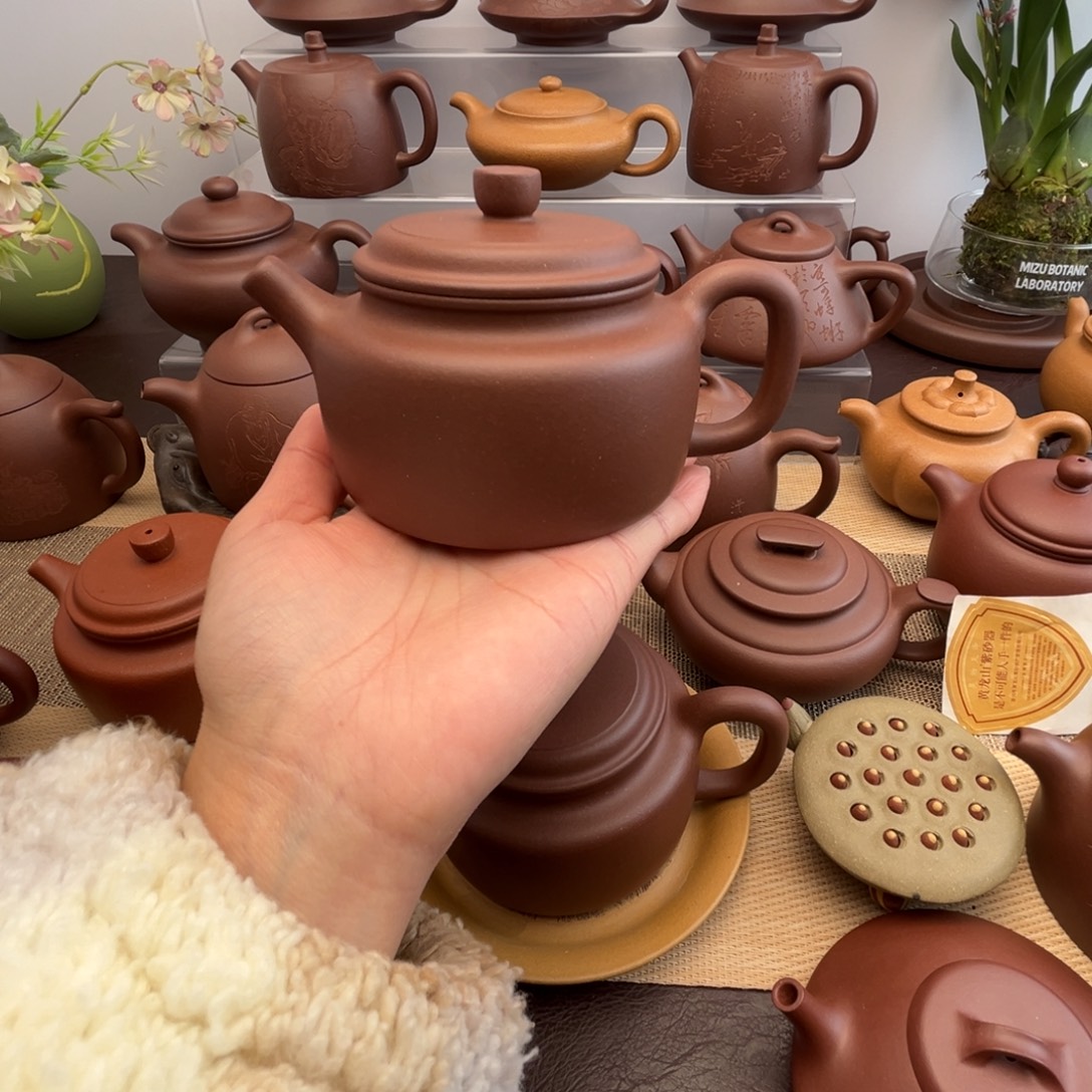 用***9紫砂茶壶底槽清德钟微瑕