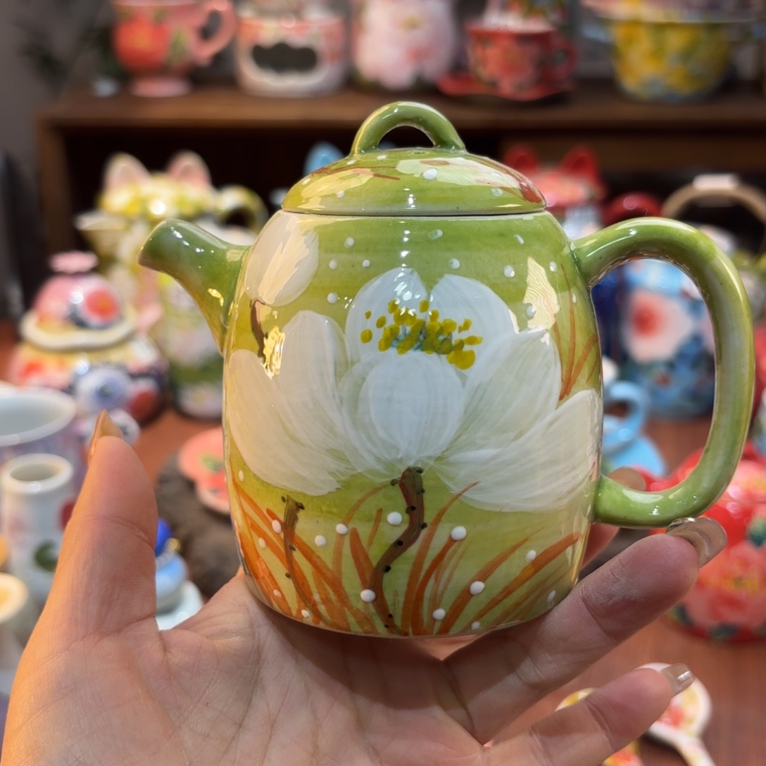 摆件景德镇手绘高温釉下彩陶瓷茶具