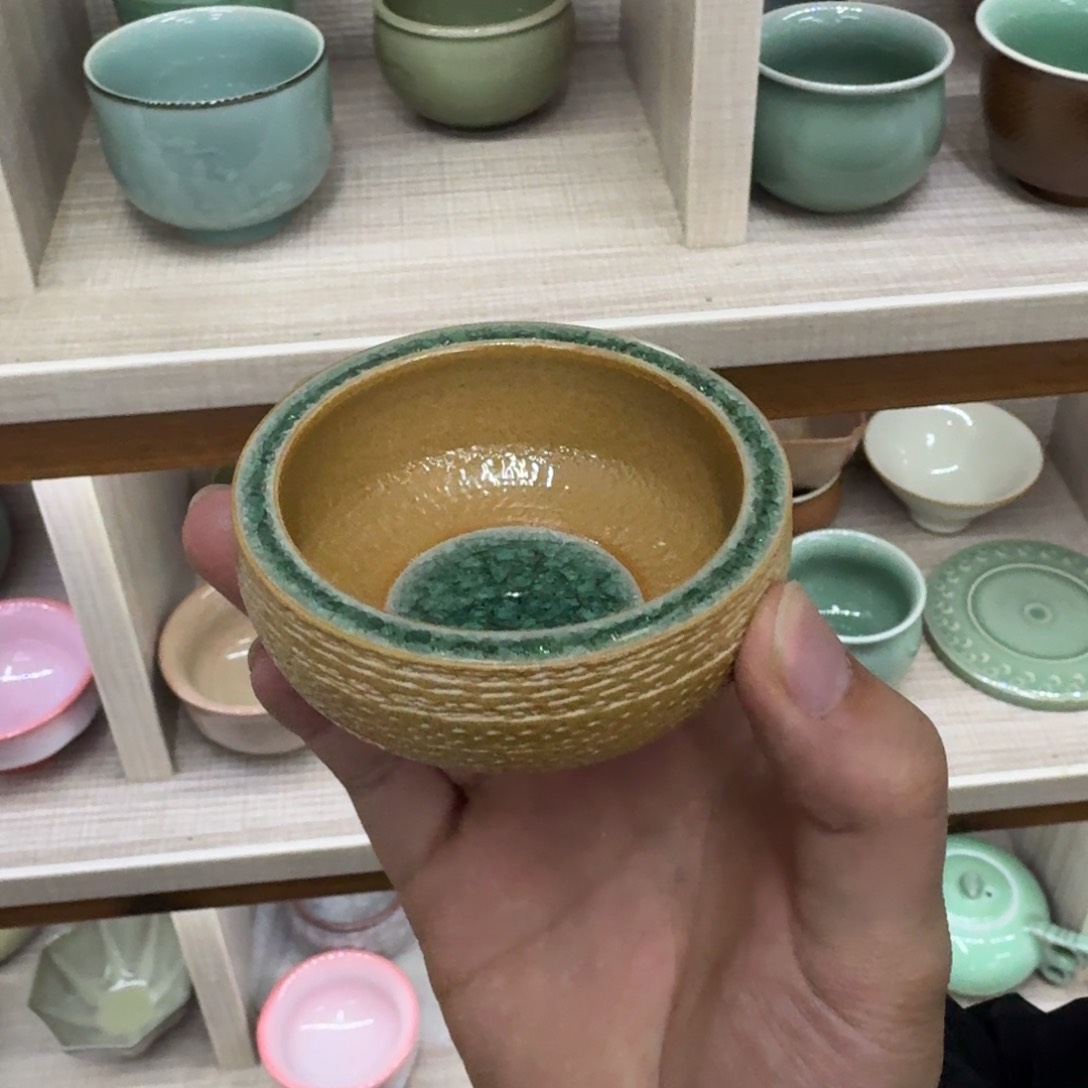 龙泉青瓷茶具微瑕7593