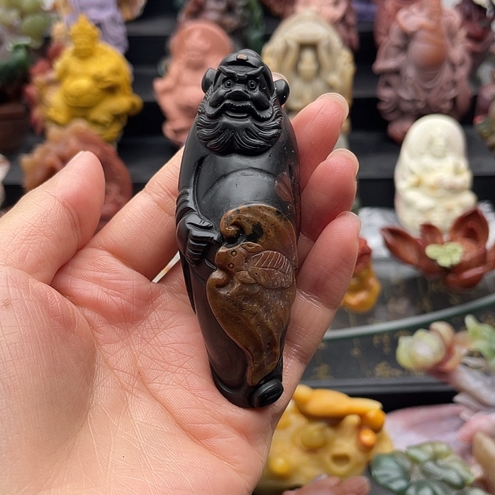 石英质玉未镶嵌手把件