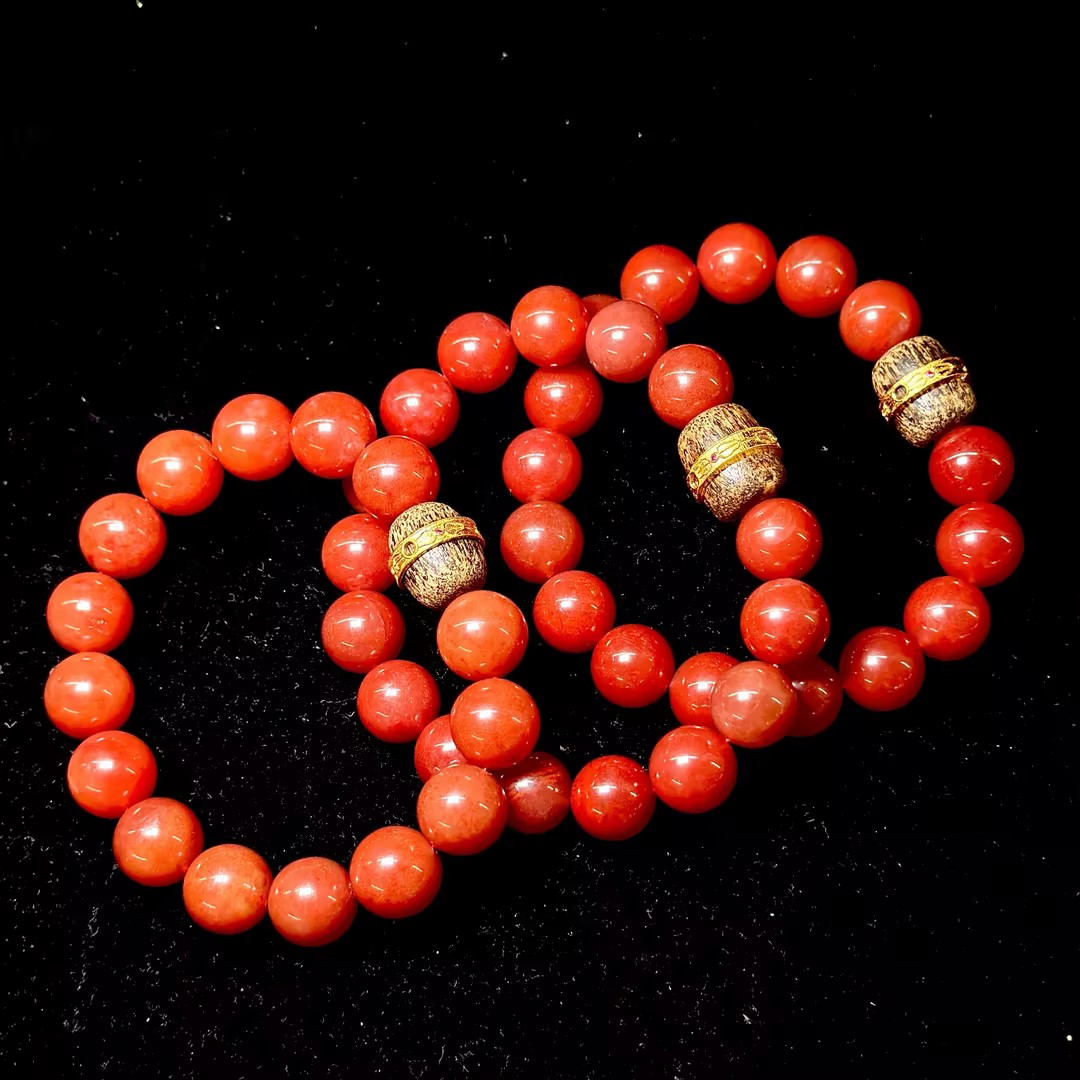 【ZY】满色满肉南红玛瑙DIY手串-约12mm（多样性发其一）