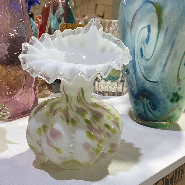 琉璃琉璃花瓶高18口2