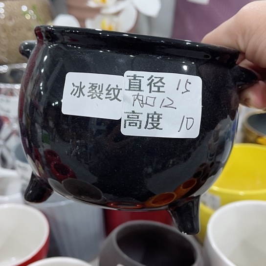 多肉绿植陶瓷花盆9.9包邮，有孔