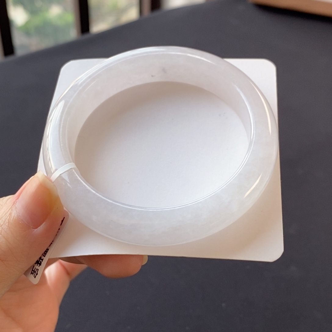 翡翠手镯未镶嵌白月光57.6有冰丝
