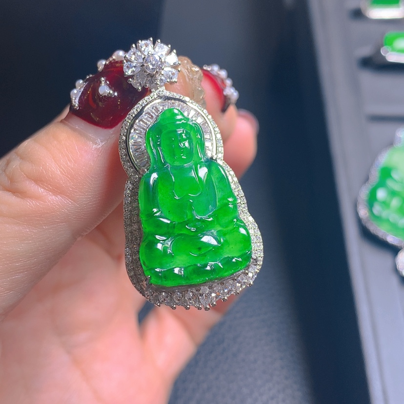 【闪购商品】翡翠吊坠(不含链)银S925镶嵌太***匠