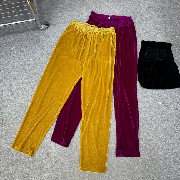 760#网红时尚百搭休闲显瘦高腰丝绒小脚裤 (95裤长)