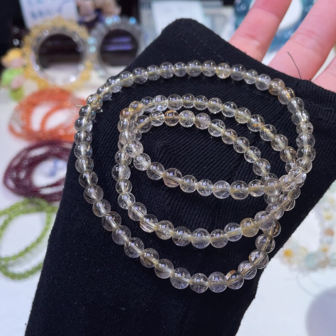 未镶嵌手链水晶维纳斯金发晶5+