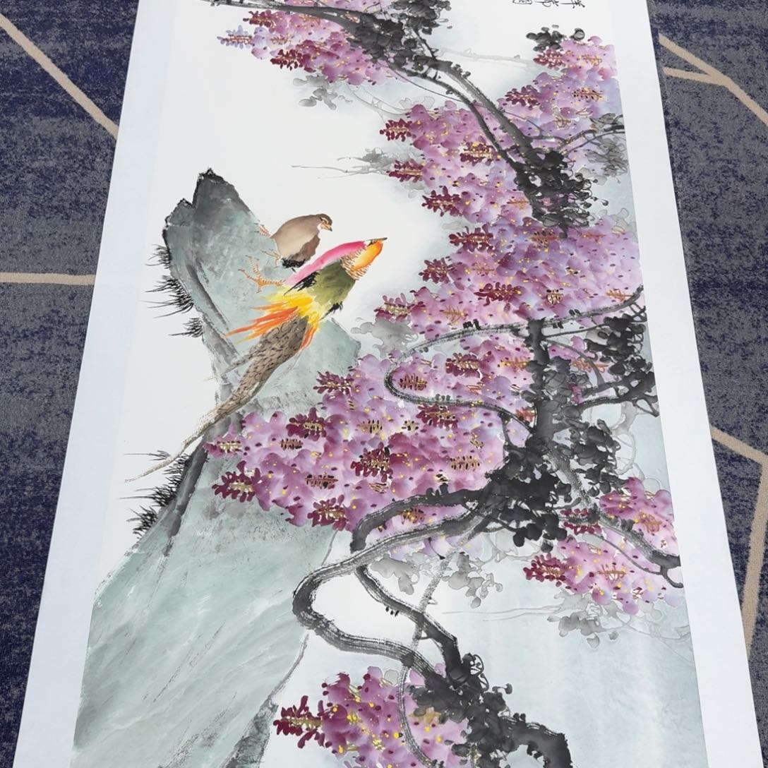 国画国画作品山水花鸟