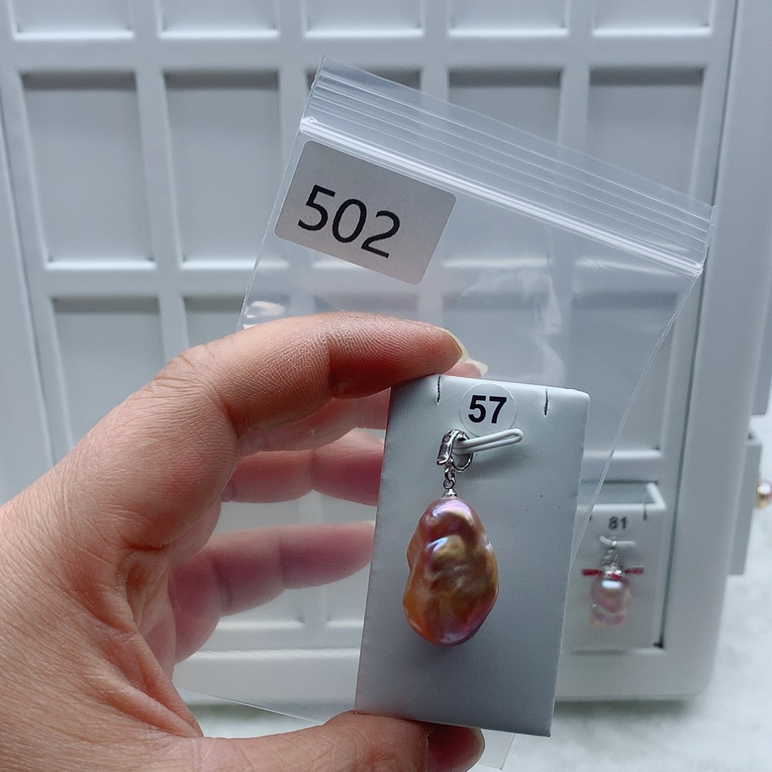 合金吊坠(不含链)淡水珍珠