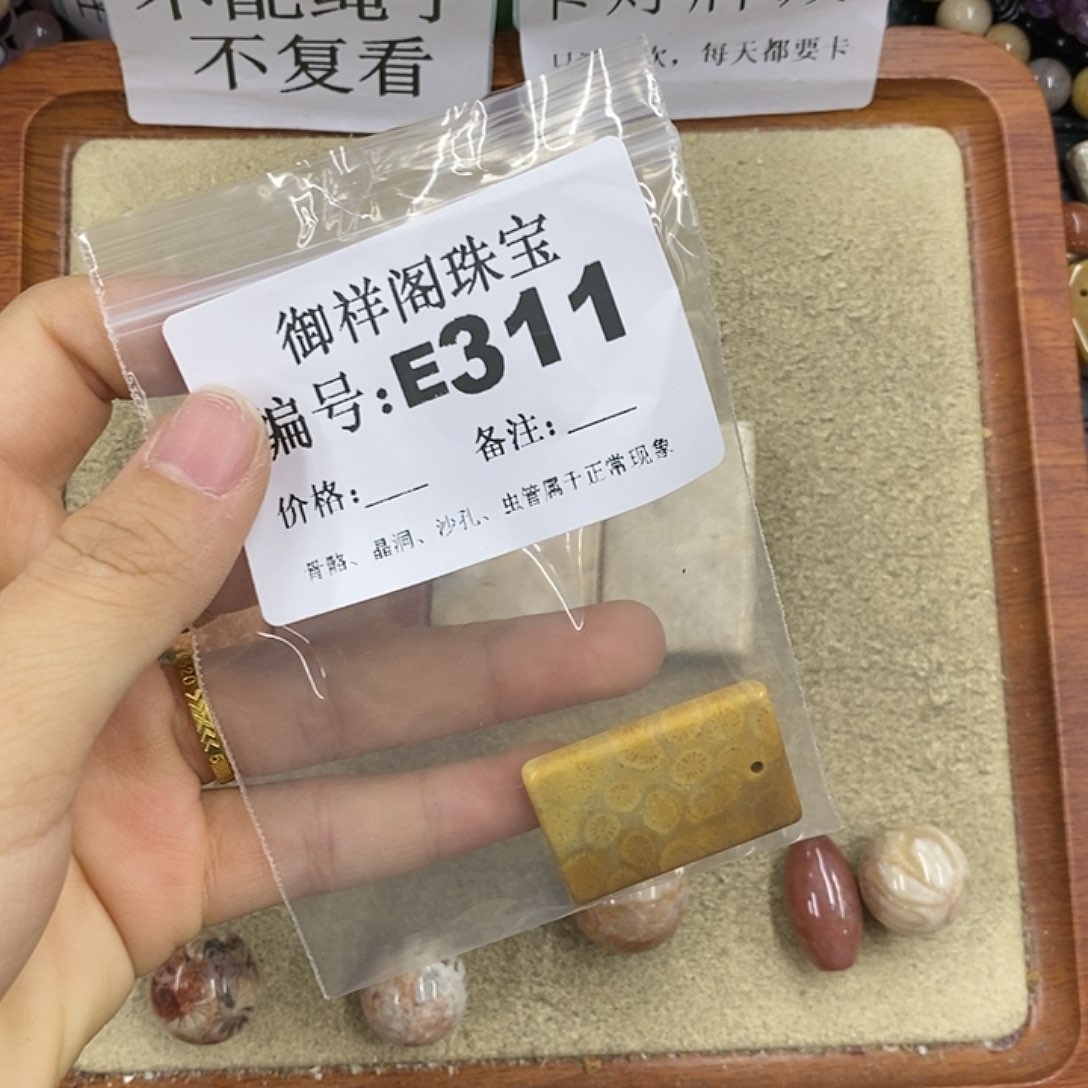 硅化珊瑚（珊瑚玉）颈饰未镶嵌在****果