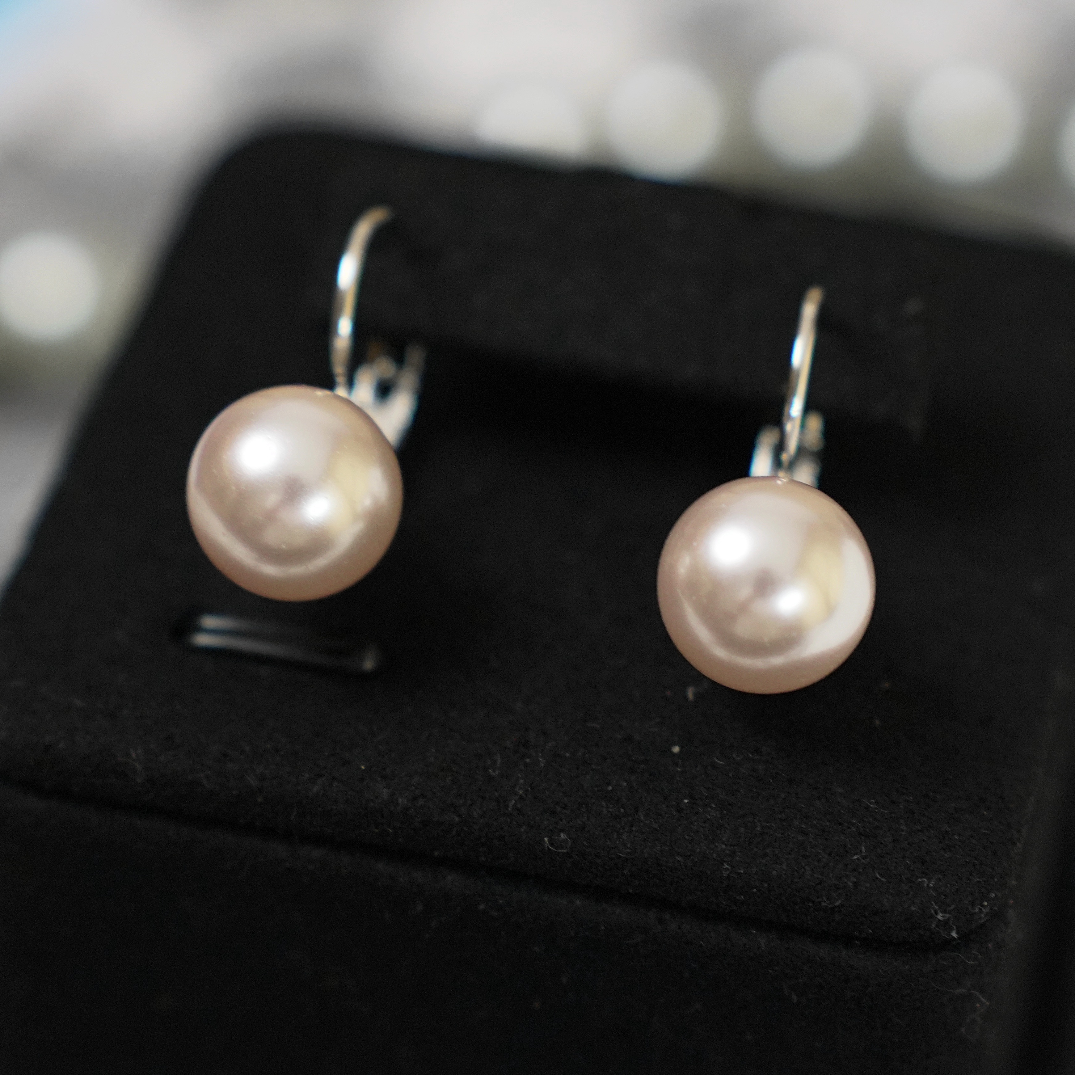 非金属仿珍珠耳饰 2025新款耳环高级感ins小饰品氛围感粉紫色耳坠