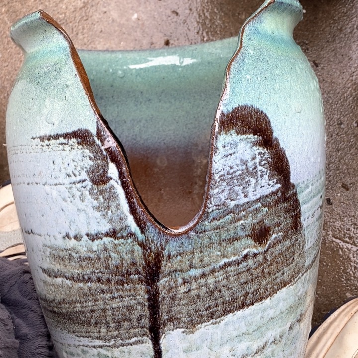 紫砂花盆高约30口约20