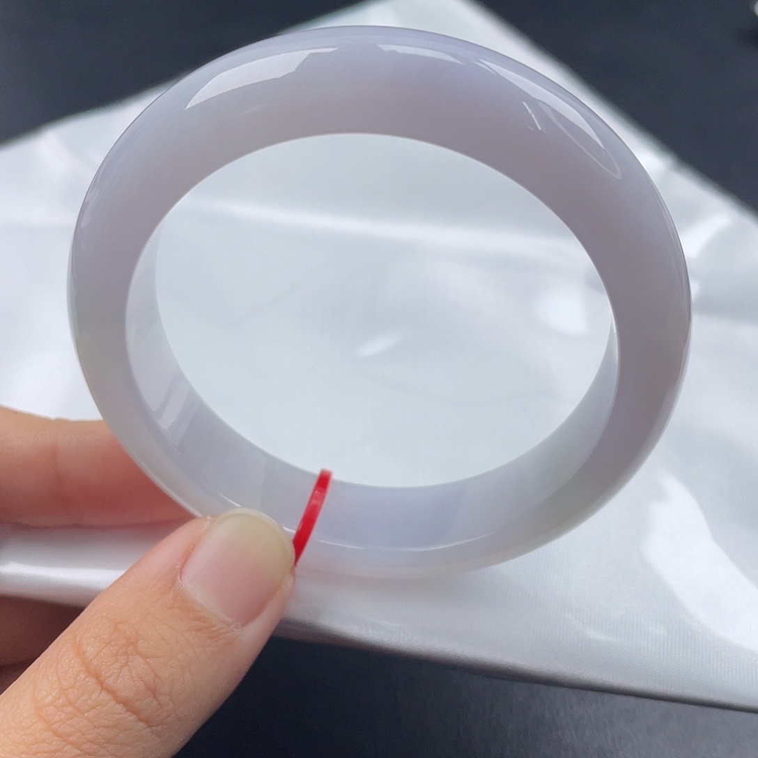 H***J翡翠未镶嵌手镯54.5-13-8 （25396）