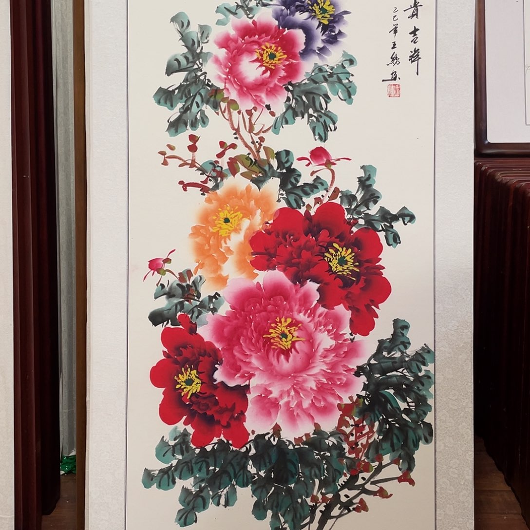 国画带框尺寸63*123厘米