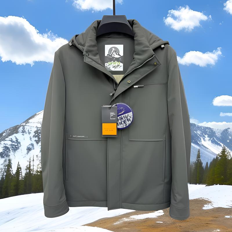 7 男士秋冬超薄款商务连帽羽绒服