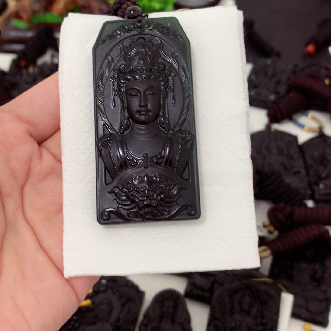 铭***心天然缅甸a货钢琴黑挂件